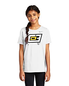 Nike Youth Legend Tee - Front Imprint-White