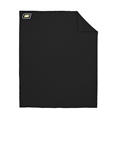 Port &amp; Company® Core Fleece Sweatshirt Blanket - Printed Logo-Jet Black