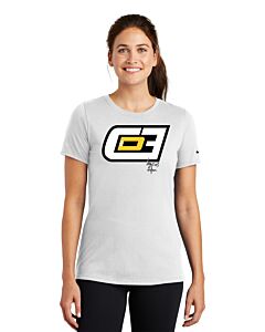 Officially Licensed Cooper DeJean CD3 - Nike Ladies Dri-FIT Cotton/Poly Scoop Neck Tee - Front Imprint