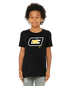 BELLA+CANVAS ® Youth Jersey Short Sleeve Tee - Front Imprint-Black