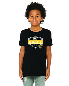 BELLA+CANVAS ® Youth Jersey Short Sleeve Tee - Draft Day 2024 - Front Imprint-Black