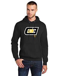 Officially Licensed Cooper DeJean CD3 Port &amp; Company ® Tall Core Fleece Pullover Hooded Sweatshirt-Black