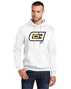 Officially Licensed Cooper DeJean CD3 Port &amp; Company ® Tall Core Fleece Pullover Hooded Sweatshirt-White