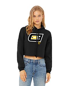 Officially Licensed Cooper DeJean CD3 - BELLA+CANVAS Women's Sponge Fleece Cropped Hoodie - Front Imprint